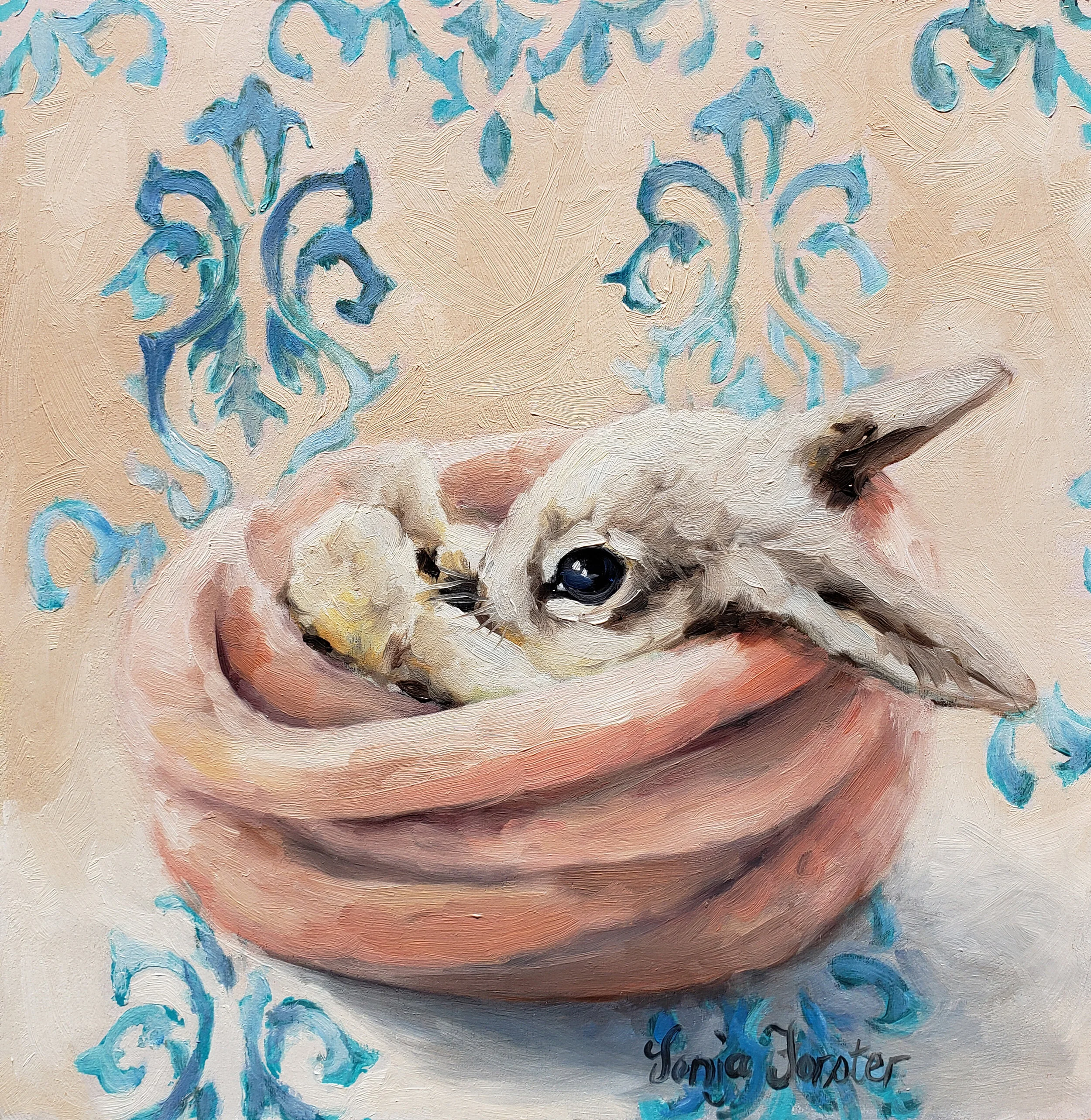 水彩壁絵watercolor“The Chilling Bunny Bunny” 🐰毎日投稿2033日目🐰🎨 ＼🥕🥕🥕🥕🥕／ ✨🛒🐇））レジおねがい